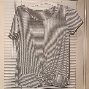 Striped Gray Women's Top